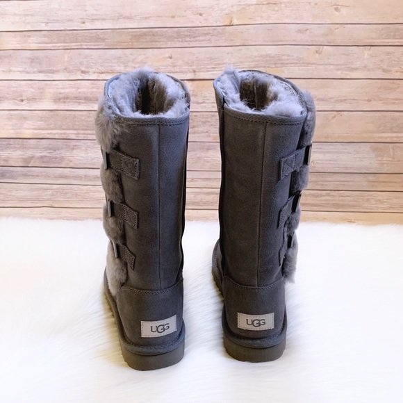 UGG Charcoal Suede Klea Boots - Picture 7 of 8